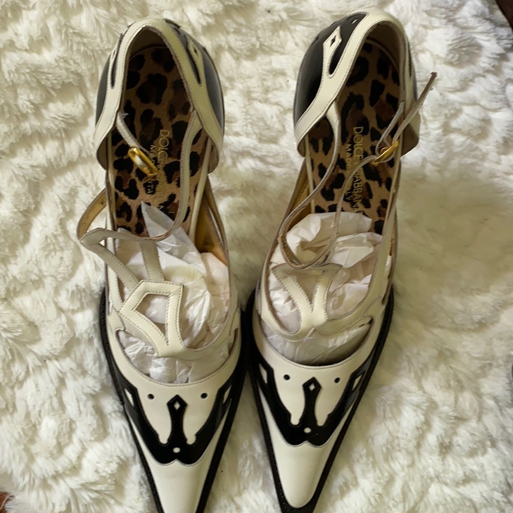 New DOLCE & GABBANA ANKLE STRAP HEELS SUZE 38